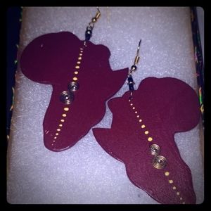 Wooden Africa Earrings